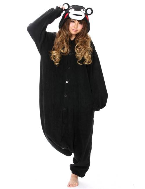 Mùa thu và mùa đông khủng long Kumamoto gấu flannel dây kéo nhà vệ sinh phiên bản hoạt hình động vật đồ ngủ một mảnh dành cho người lớn nam và nữ anime bộ mặc nhà cho nam