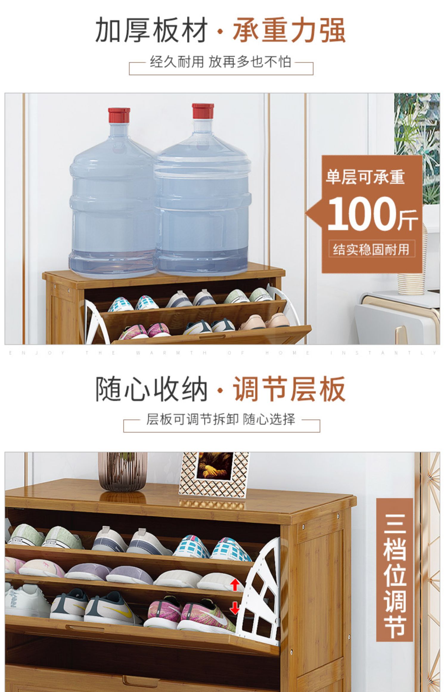 Tre lật cửa nhiều lớp Tủ giày nhà công suất lớn đơn giản hiện đại hiên tủ lưu trữ tủ cao tủ giày gỗ rắn - Kệ kệ trang trí