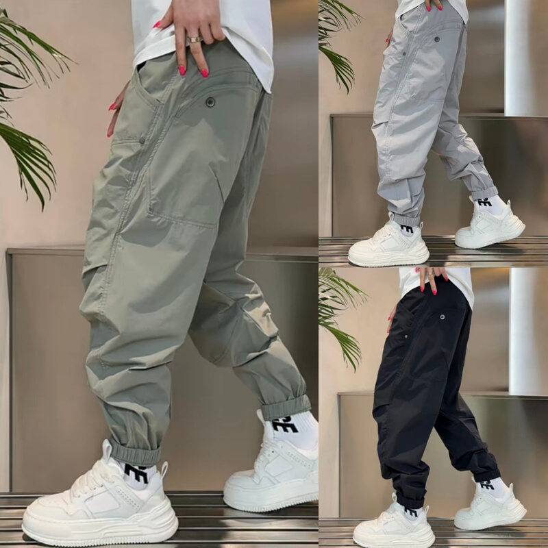 Summer Men's Thin Ice Silk Quick-Drying Jogger Casual Pants, Simple Versatile Loose Breathable Outdoor Workwear Harem Pants Summer Men's Thin Ice Silk Quick-Drying Jogger Casual Pants, Simple Versatile Loose Breathable Outdoor Workwear Harem Pants