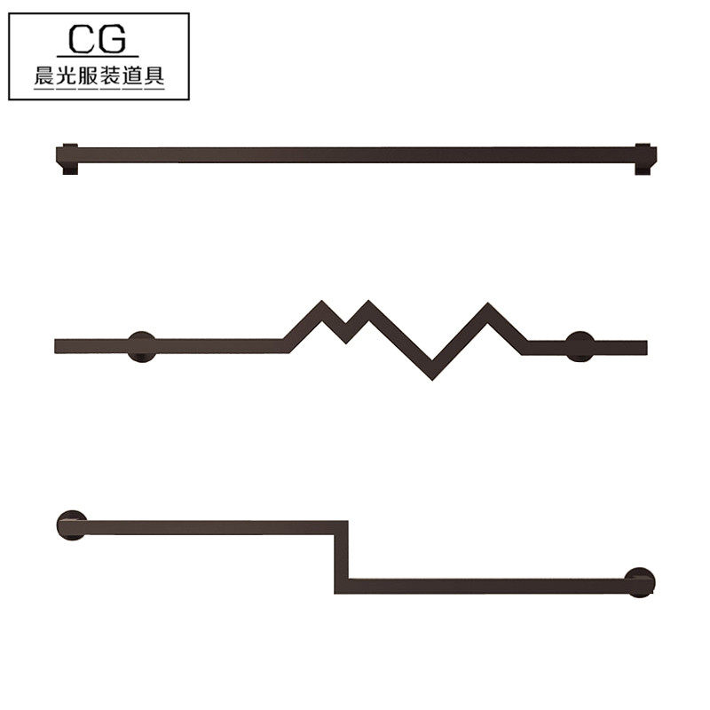 Thickened clothing store hanger display rack wall hanging side hanging retro iron wall hanging children's clothing hanger rack