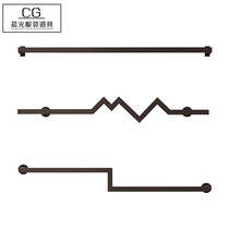 Thickened clothing store hanger display rack on the wall hanging side hanging retro wrought iron wall hanging childrens clothing hanging rod rack