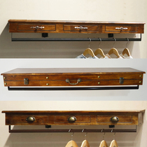 Childrens clothing rack Childrens clothing wall shelf Solid wood wall combination rack Physical store decoration clothing clothes side pylons