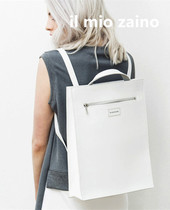 Multi-purpose European and American backpack soft leather square three-dimensional shoulder tutoring school bag portable A4 document business oblique cross-female bag