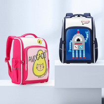 Primary school student girl school bag second grade 2021 new cat robot shoulder bag light ridge protection load reduction backpack