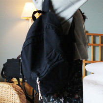 Texture cloth shoulder bag female wild travel large capacity hanging retro lightweight high school student antique sense girl school bag