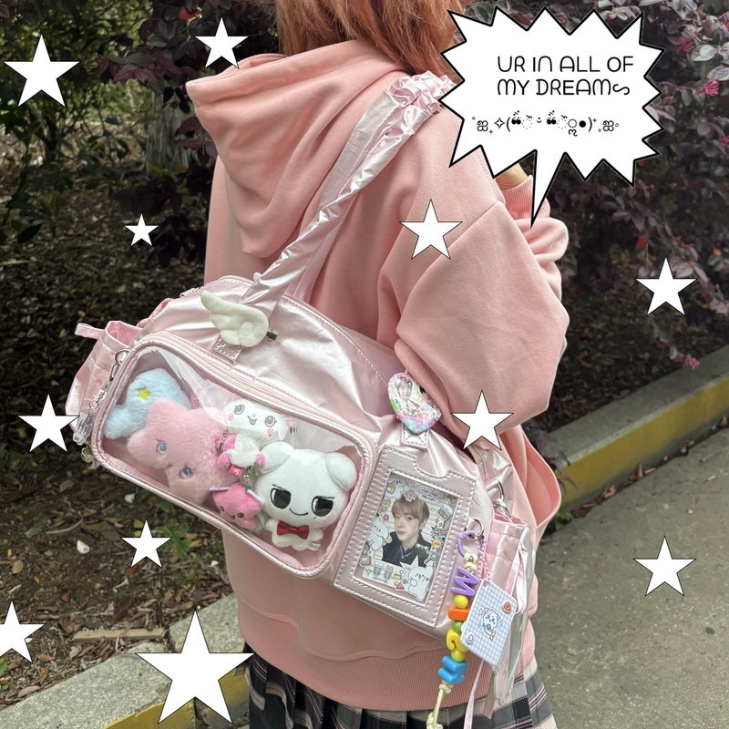 【In Stock】Bowling Bag Original Girl's Bag for Fans, Small Capacity, Daily Use, Single Shoulder Crossbody Nylon Bag