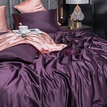 High-end 30 momme silk four-piece fitted sheet style mulberry silk bedding silky quilt cover silk bed sheet