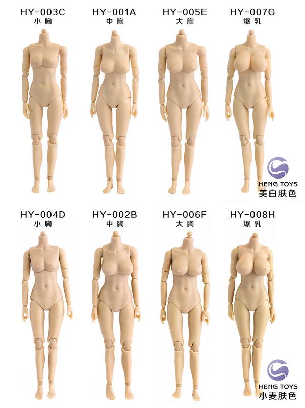 Heng Toys Semi-Plastic Jointed 1/12 Female Body and 1/6 Semi-Plastic Female Body in 2 Different Scales Are in Stock Heng Toys Semi-Plastic Jointed 1/12 Female Body and 1/6 Semi-Plastic Female Body in 2 Different Scales Are in Stock