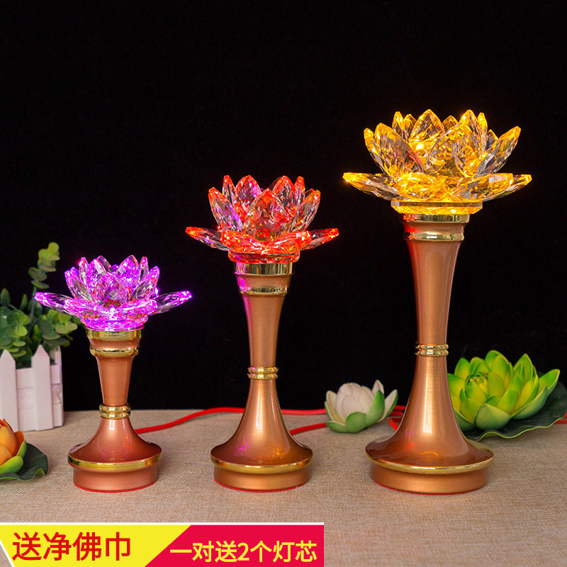 Crystal Lotus LightsBuddha LightsLightsLotus Crystal LightsLotus LampLotus LampLightsLotus LampsBuddhist Plug
