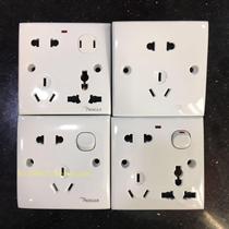 86 type one two three five switch multi-function socket Wall panel with switch 75 holes TV computer socket