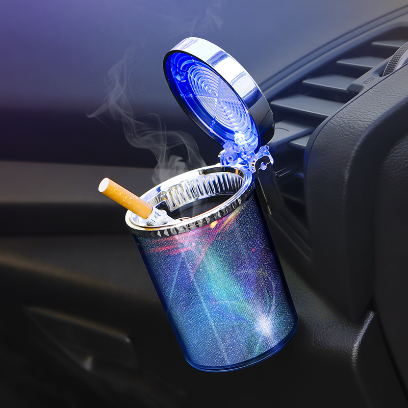 Car ashtray with cover creative personality colorful with lights with cover in the car multi-purpose vehicle universal ashtray