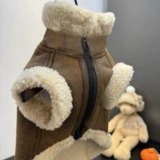 Puppy Plus Velvet Hotte Hot осень и зимняя персиковая кожа Velvet Vest Teddy Bichon Bear с тяжкой пряжки для любимой собаки одежды