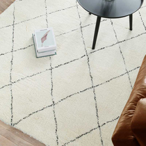 Nordic Morocco Living room sofa tea table Carpet ins minimalist bedroom black and white geometric room bed side velvet blanket