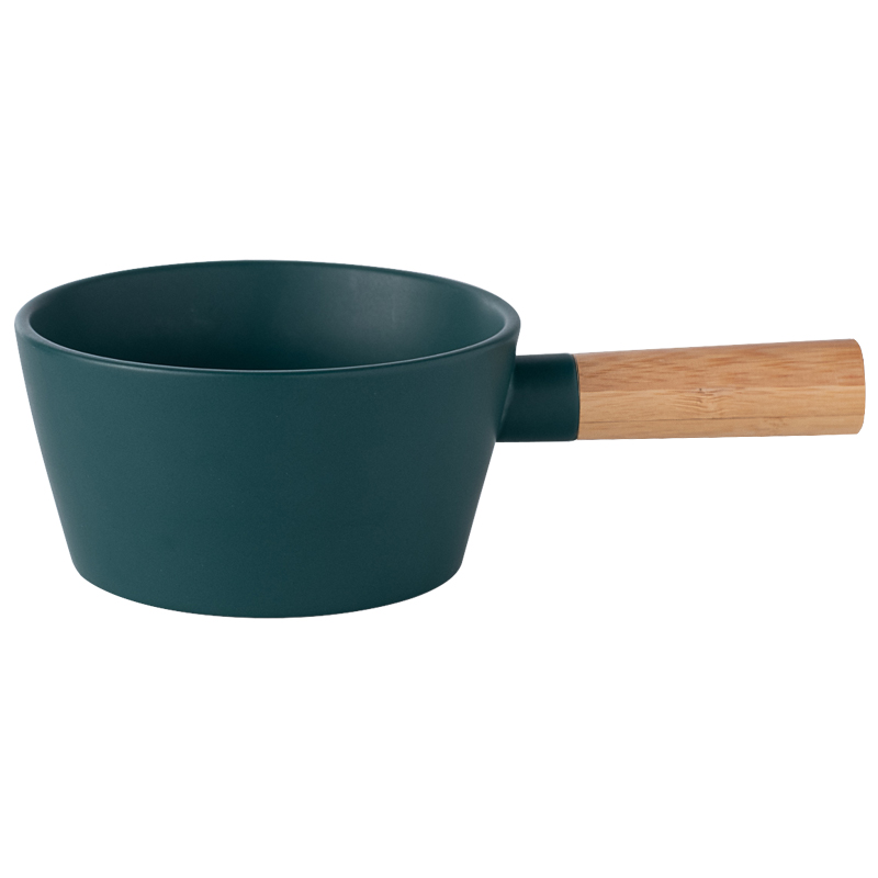 Nordic matte enrolled porcelain tableware with creative wooden rake to use individual joystick to use contracted jobs household rice bowls