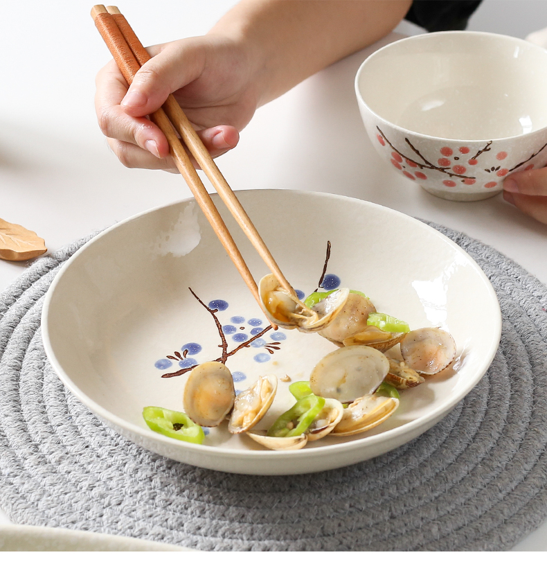 Japanese tableware dinner dishes household jobs composite ceramic bowl chopsticks plate one simple dishes suit