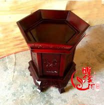 Boyuan Pavilion Taiwan Boneng Hall 36 5-39 5cm Copper chime thick chime shelf Wooden fish shelf Buddhist supplies carved