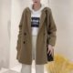 2022 autumn and winter new Korean version loose small woolen coat women's short coffee color thin casual woolen coat