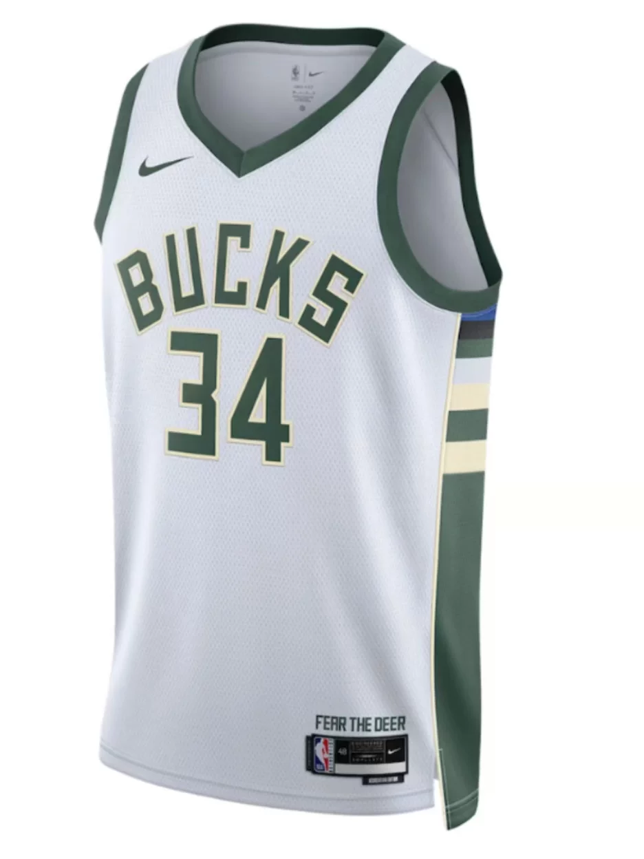 Подлинный Milwa Bucks Dri-Fit 34 Alphabet Ge Adto Kunbo мужская майка быстрая сушка
