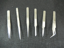 Stainless steel tweezers stainless steel pointed elbow tip tweezers fine manicure Birds Nest pick hair tweezers ST-12
