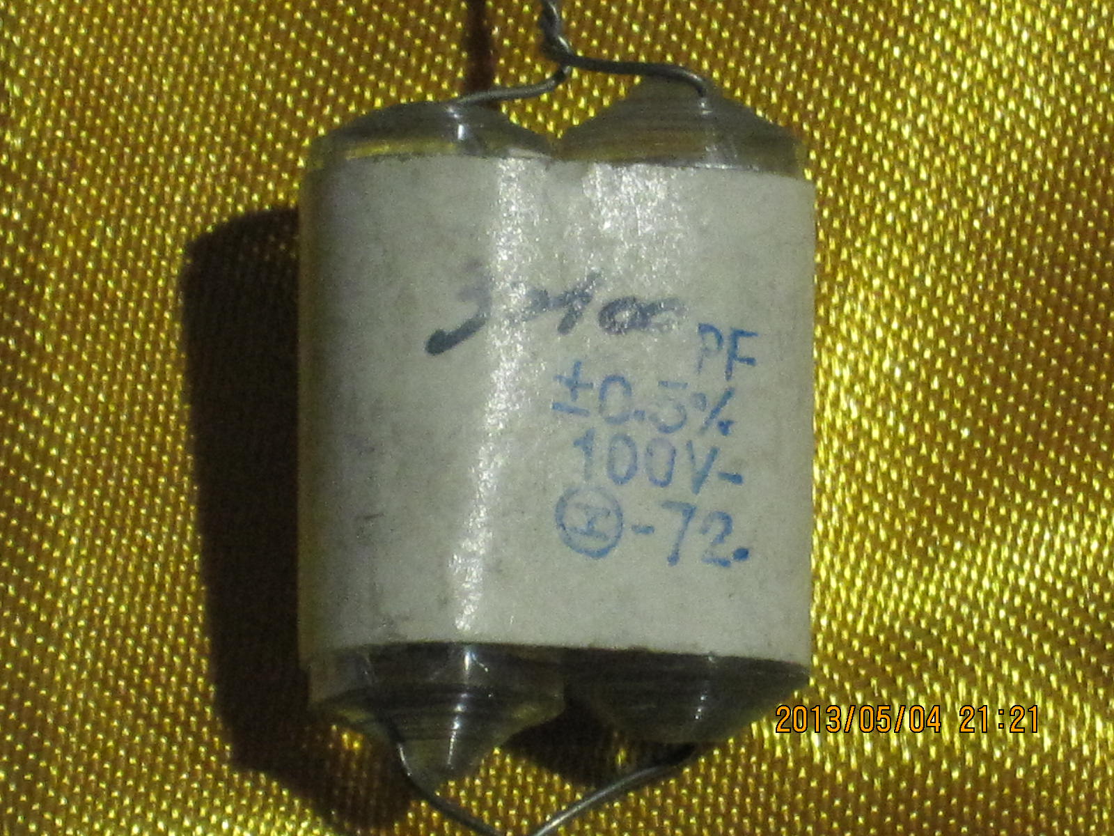 Military high precision 5 % polystyrene capacitor 321000PF 100V