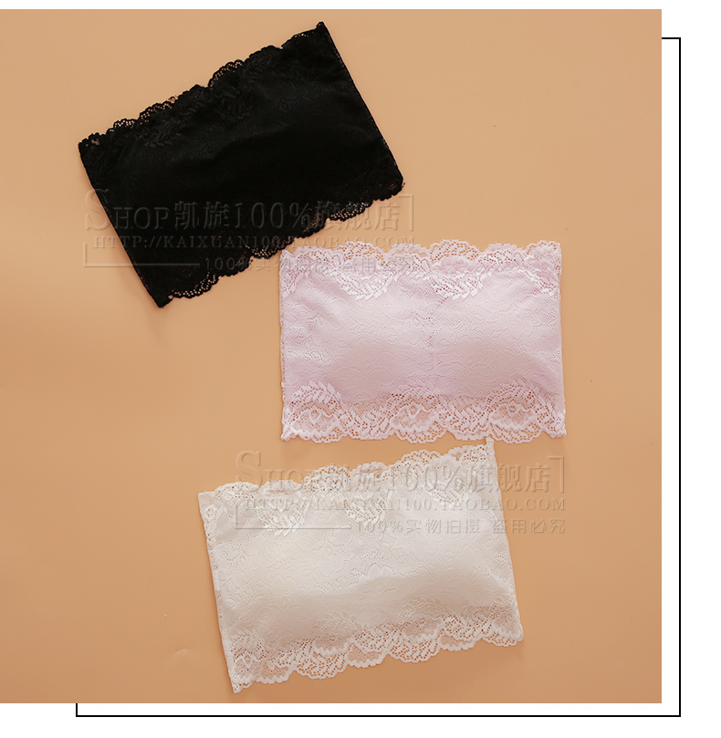 Full 60 vận chuyển gợi cảm chống nhẹ ren nhỏ dễ thương ngắn với áo ngực ống trên đỉnh quấn ngực đồ lót ngực nhỏ nữ áo bra ren