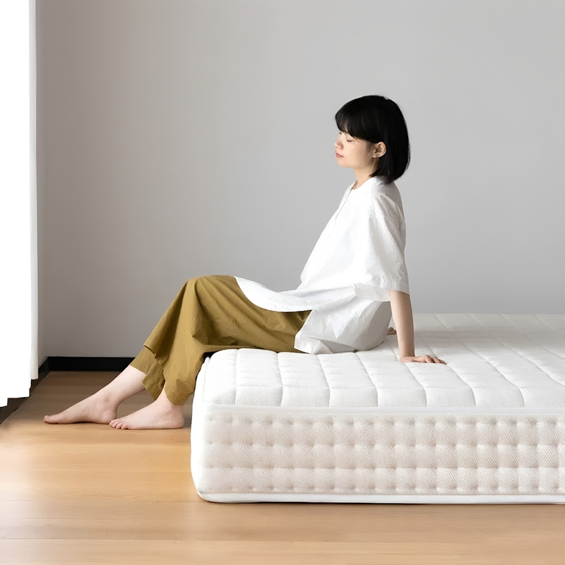 Independent Spring Mattress for Home Use, 25cm Thick, Natural Coconut Palm Simmons Mattress, Double Soft and Firm Mattress for Bedroom, Removable and Washable