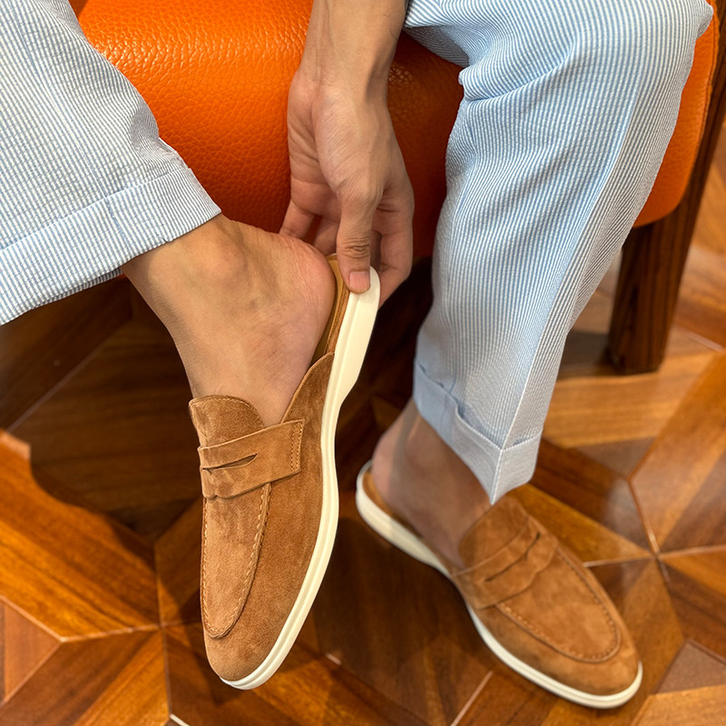 Summer Men's Leather Suede Sandals Casual Formal Shoes Mules Half Slippers Shoes | eBay Summer Men's Leather Suede Sandals Casual Formal Shoes Mules Half Slippers Shoes | eBay