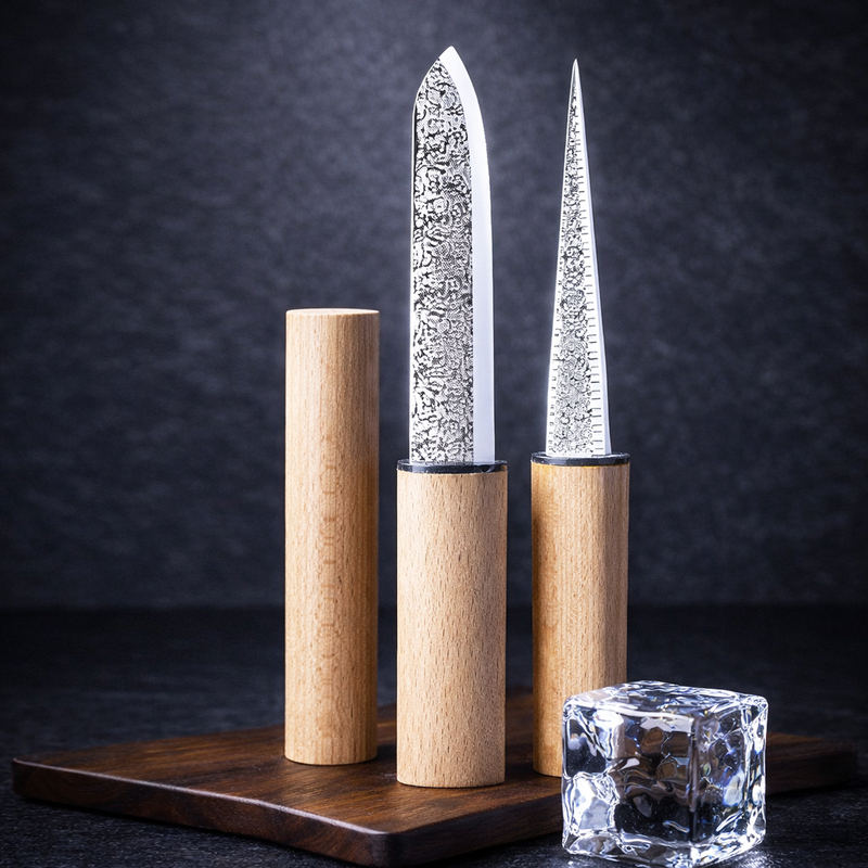 Bar Soul Bartender Round Ice Ball Diamond Ice Cube Ice Scraper Japanese Handmade Ice Mixing Tool Ice Divider