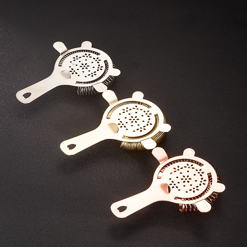 Bar soul imported Japanese-style plum-shaped four-corner filter ice filter ice separator Strainer special wine set