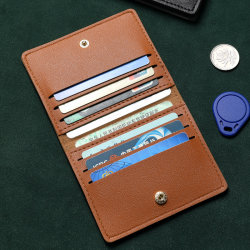 Card holder ultra-thin and compact bank document card holder driver's license small wallet simple and thin anti-degaussing card holder