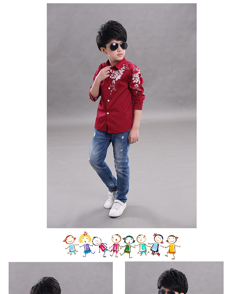 Chemise garcon à manche longue - Ref 2073744 Image 15