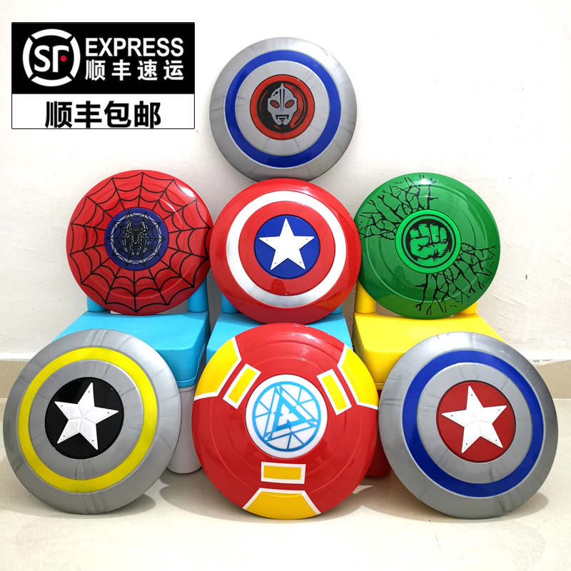 American Children's Captain Shield Toy Boy Sword Set Steel Plastic Man Spider Glowing Sword Knife Toy Sword