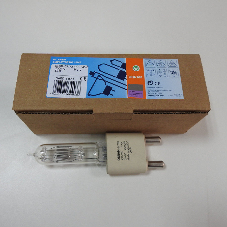 Oselang 2000W Spotlight Photography Bulb film and TV warm light lighting tube OSRAM 64789 tungsten filament bulb GY38