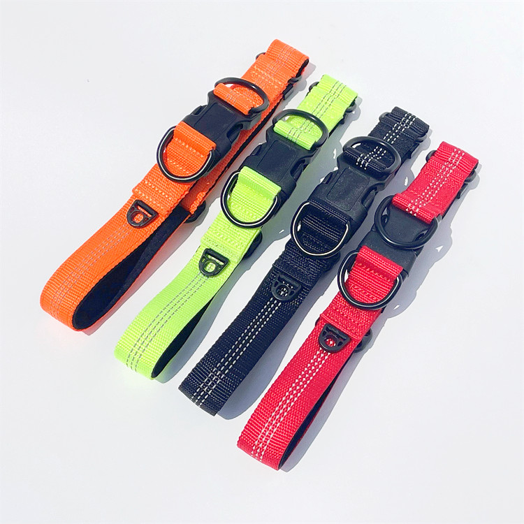 Night reflective collar traction rope dog collar medium and large dog collar pet supplies traction rope neckband neck sleeve