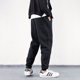 Spring and Autumn Sports Pants Men's 2024 New Loose Large Size Pure Cotton Trendy Casual Small Foot Pants Running Footwear Pants