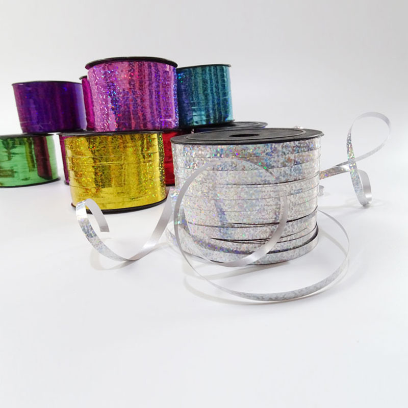 Balloon Ribbon Strap With Balloon Laser Ribbon Glistening Balloon Colored With Gleaming Rope Balloon Strap Silk Ribbon