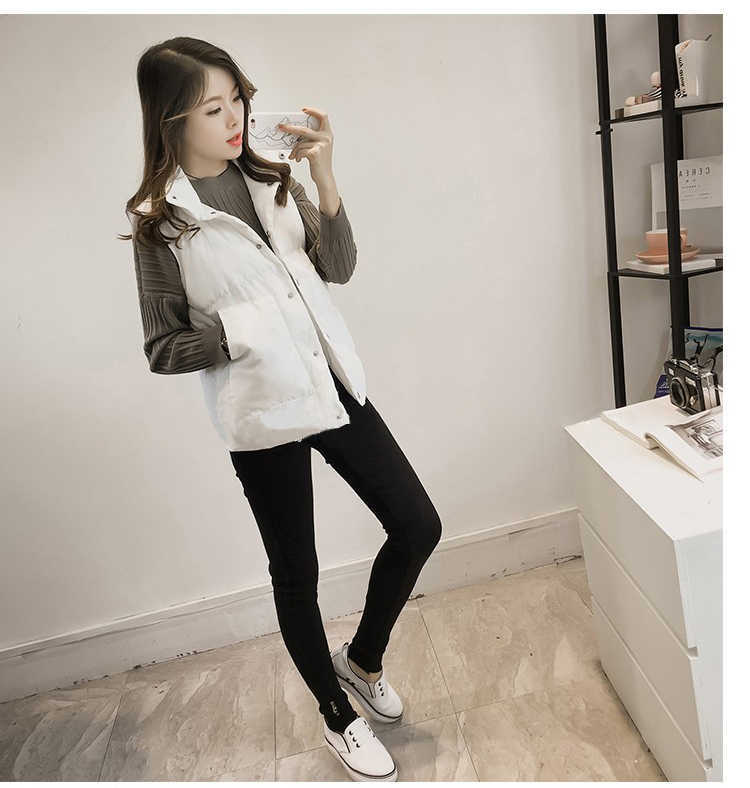 Áo vest nữ mới 2018 áo dài mùa thu nữ áo vest nữ vai nữ mùa đông vest trắng mỏng áo khoác vest nữ