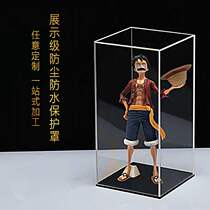 Acrylic dust cover hand held model hood sub display case high transparent car toy containing box porcelain box black bottom