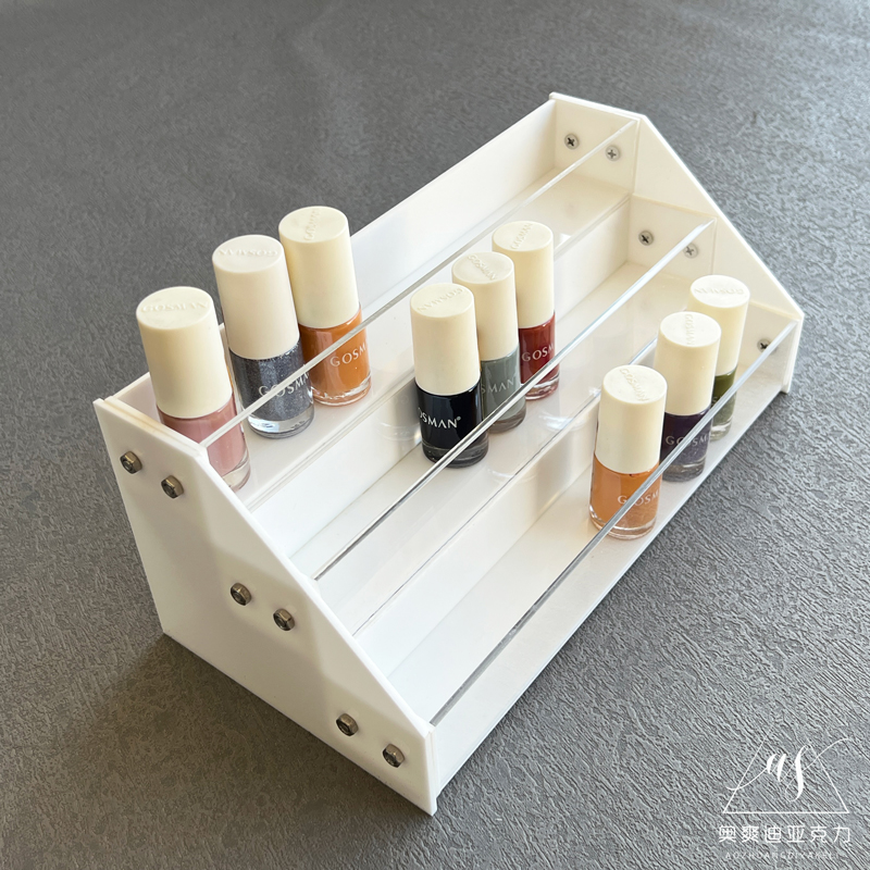 Acrylic nail display shelves supermarket smoke shelves mall articles display shelves acrylic lattice shop