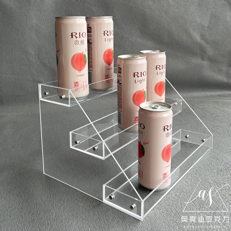Supermarket shelves acrylic multi-layer display beverage cup rack multi-layer cosmetics display frame