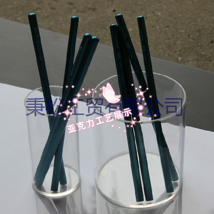 Pen holder round eyebrow pen holder transparent pen holder containing pencil case acrylic rack organic glass fish tank stand