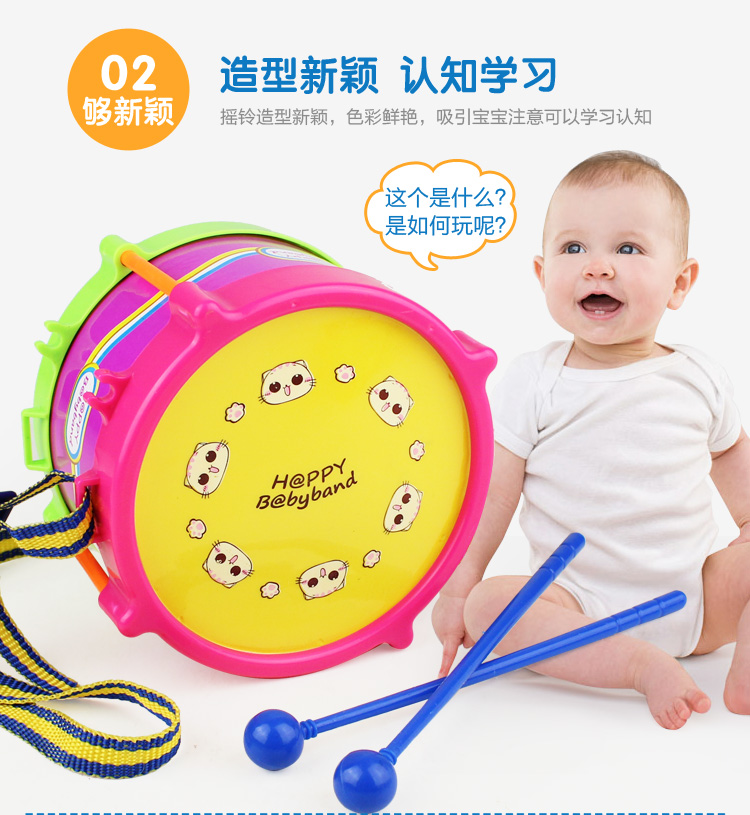 Trẻ sơ sinh rầm rầm trống trống trống cát búa nhạc cụ đồ chơi thoải mái âm nhạc câu đố thời thơ ấu đồ chơi giáo dục cho bé trai