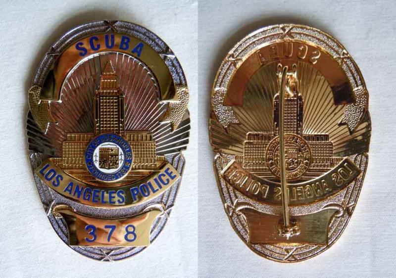 Los Angeles Agency Guard Grand Badge Loche Patrol Lockhed Open Secret Duty Metal Large Bra Badge