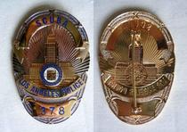 US Los Angeles Bureau guard big badge Los Angeles patrol duty Special Service hanging metal badge chest badge
