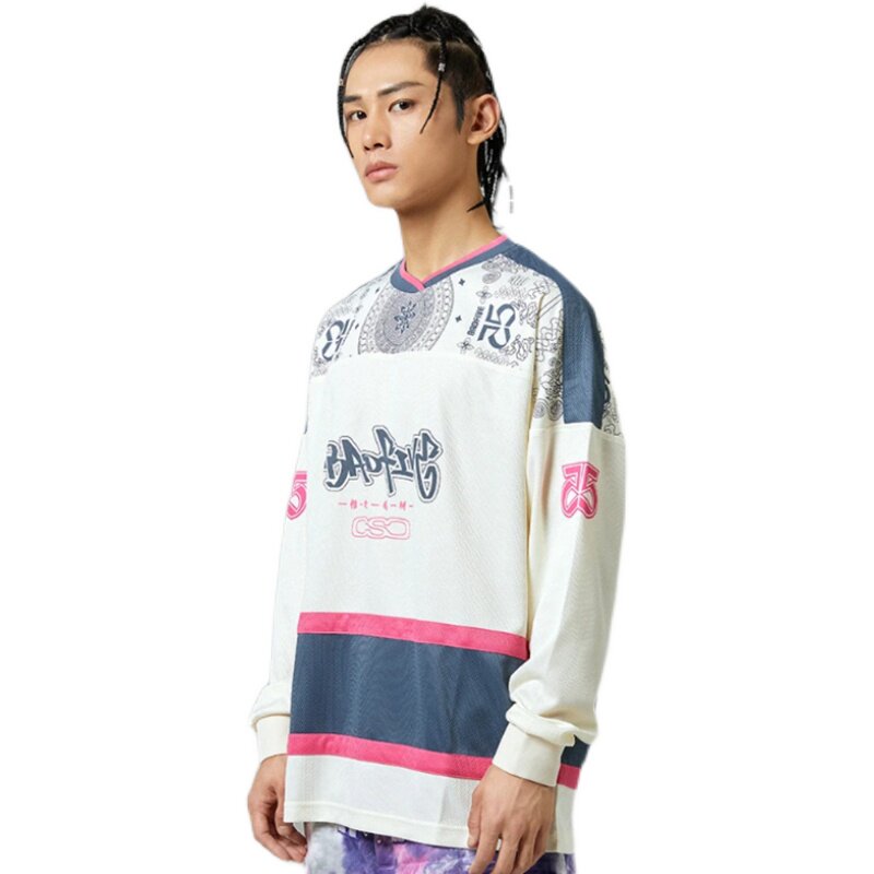 Li Ning 2021 autumn new anti-wooded BADFIVE but with material men loose knit blouses AAER207