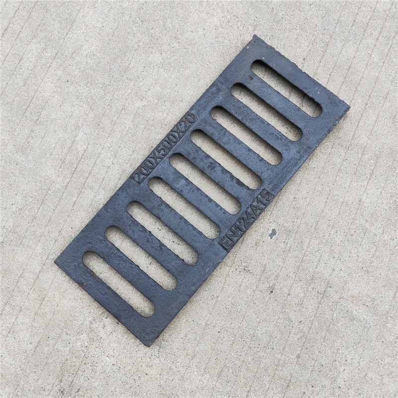 Cast iron manhole cover drainage ditch cover sewage manhole cover sewer gutter cover board rain grate 500 *200 *20mm