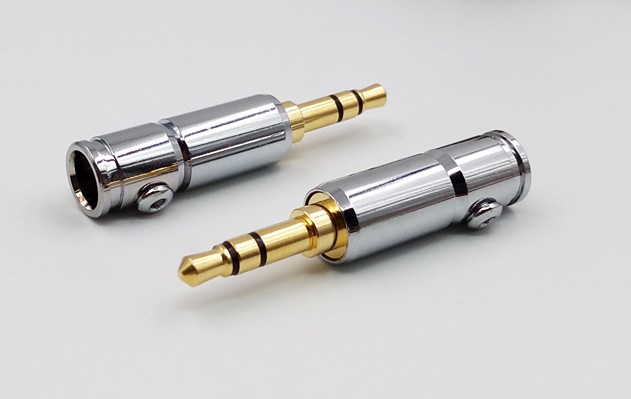 3 5mm pure copper silver plated plug straight inserts 3 knods 6mm tail end headphone plug welding plug stereo