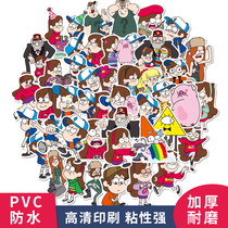 38 sheets of grotesque town stickers Suitcase Trolley Case Suitcase Stickers Guitar Skateboard Notebook Waterproof stickers