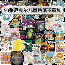 50 Nikel childrens graffiti stickers luggage stickers waterproof stickers decorative DIY stickers cartoon cute stickers