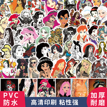 50 Beauties Stickers Sexy Waterproof Suitcase Stickers Stickers Personality Creative Skateboard Notebook Stickers
